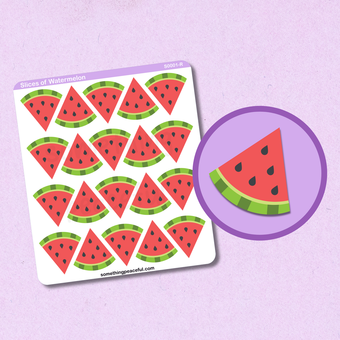 Watermelon Icons Sticker Sheet