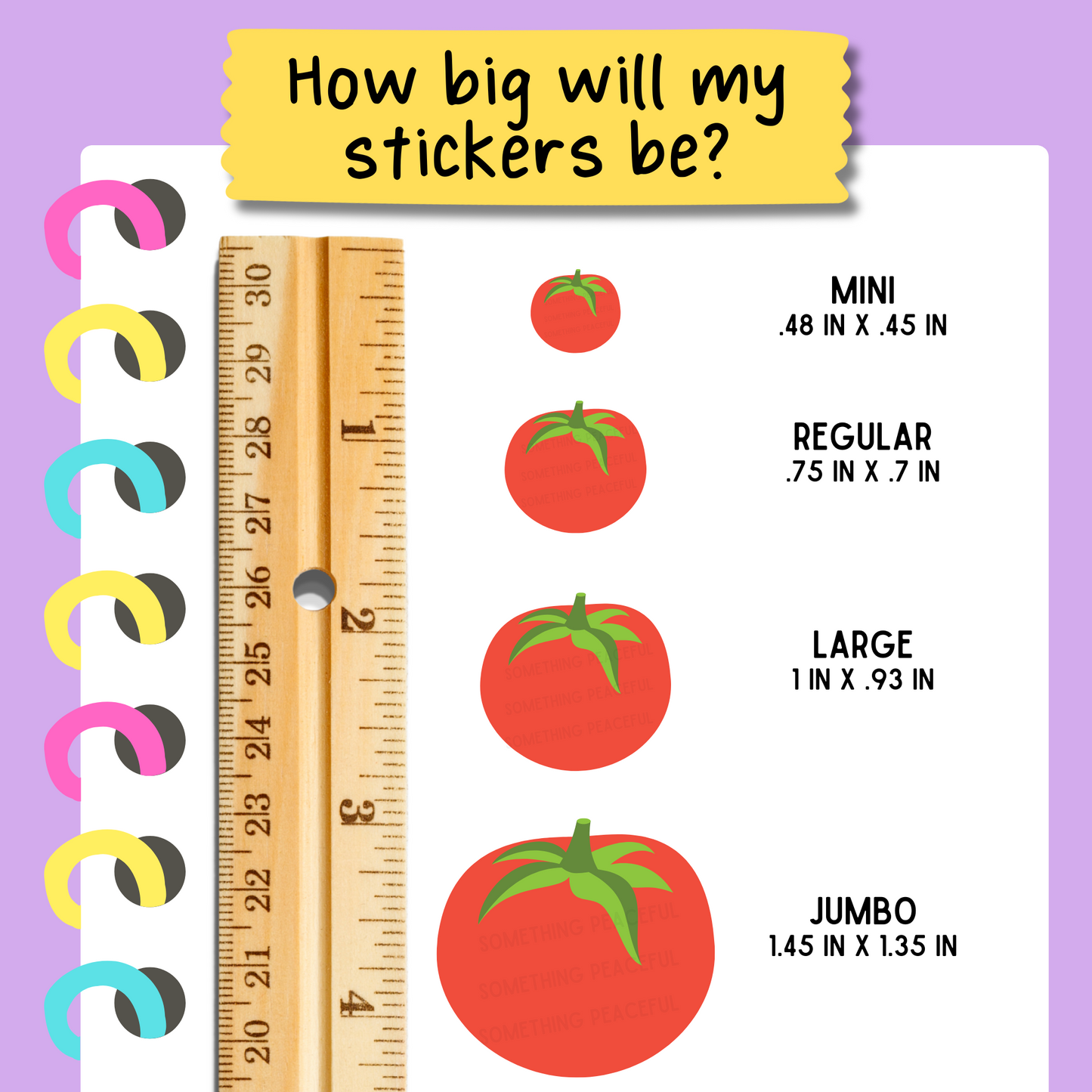 Tomato Icons Sticker Sheet