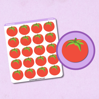 Tomato Icons Sticker Sheet