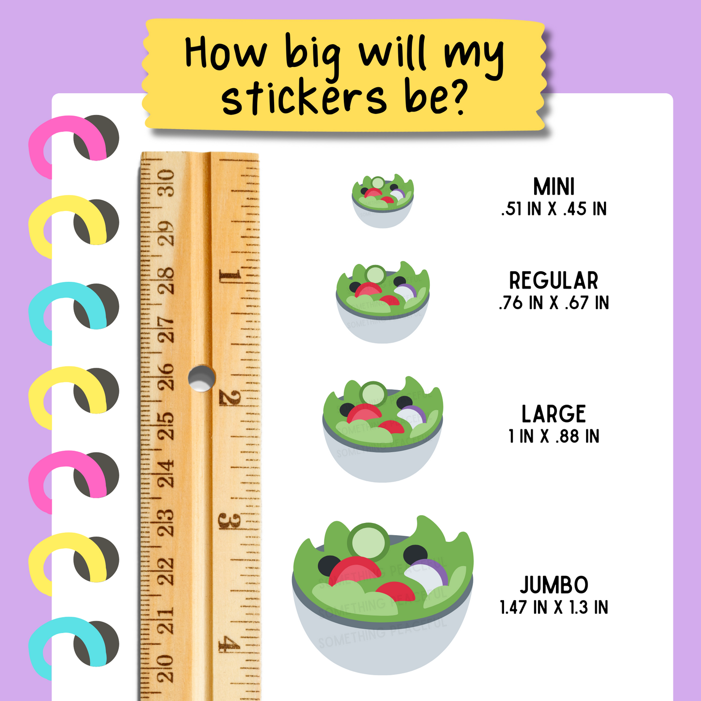 Salad Icons Sticker Sheet