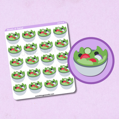 Salad Icons Sticker Sheet