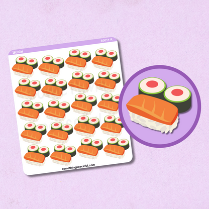 Sushi Icons Sticker Sheet