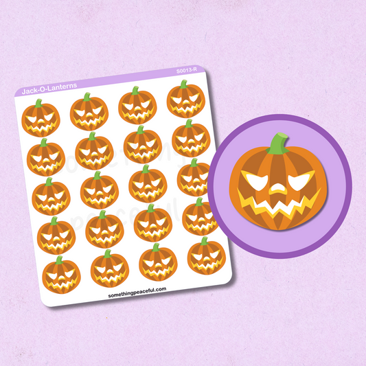 Jack-o'-Lantern Icons Sticker Sheet