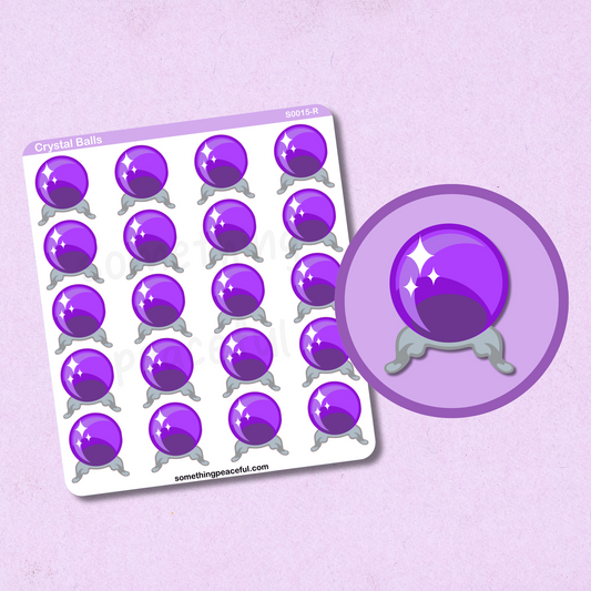 Crystal Ball Icons Sticker Sheet