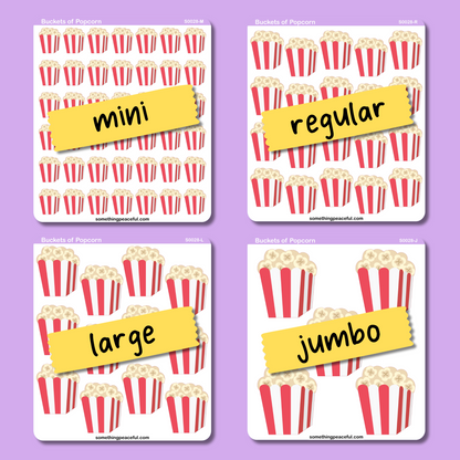 Popcorn Icons Sticker Sheet