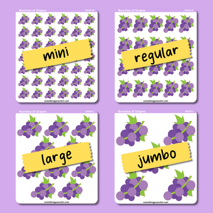 Purple Grape Icons Sticker Sheet