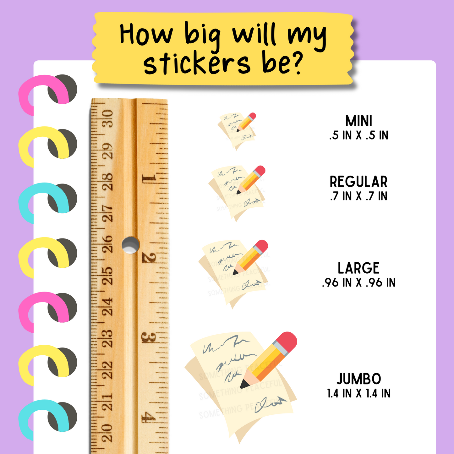 Handwritten Note Icons Sticker Sheet