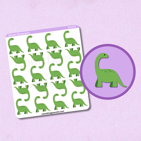 Dinosaur Icons Sticker Sheet