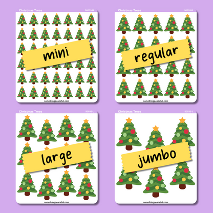 Christmas Tree Icons Sticker Sheet