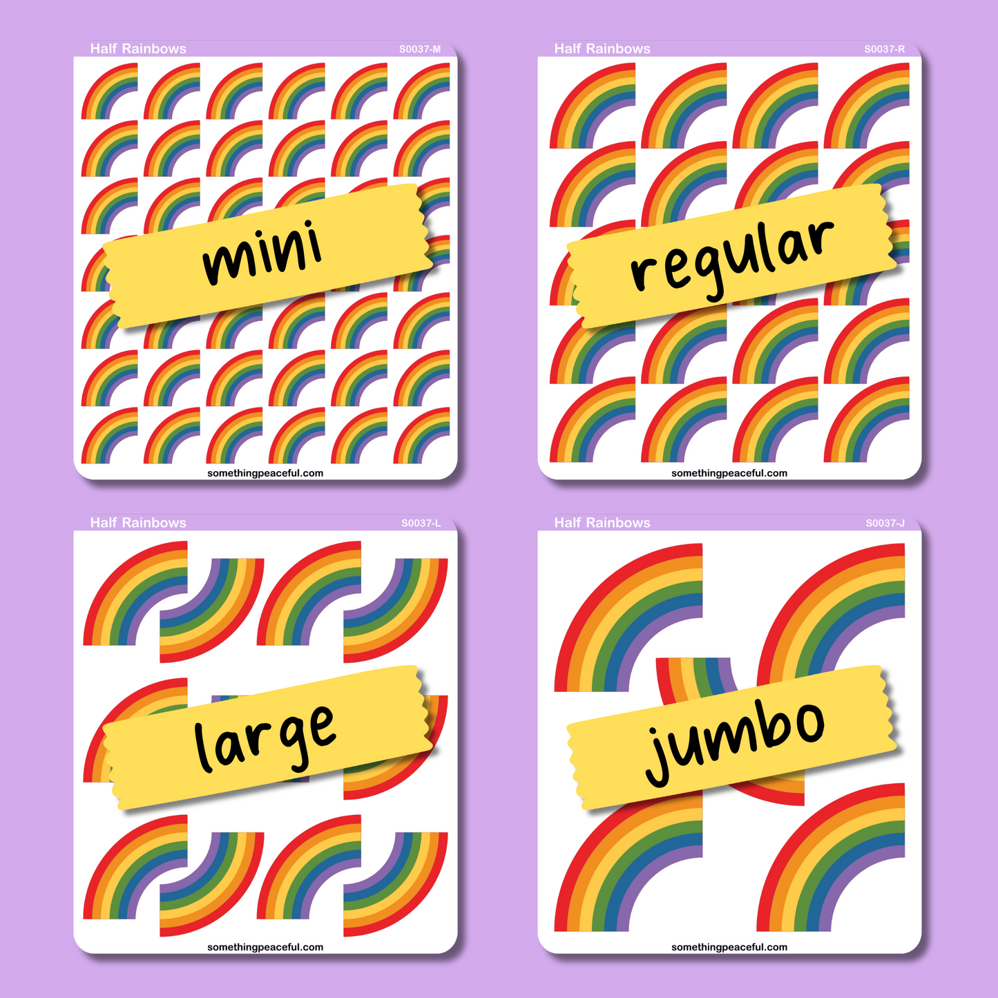 Rainbow Icons Sticker Sheet