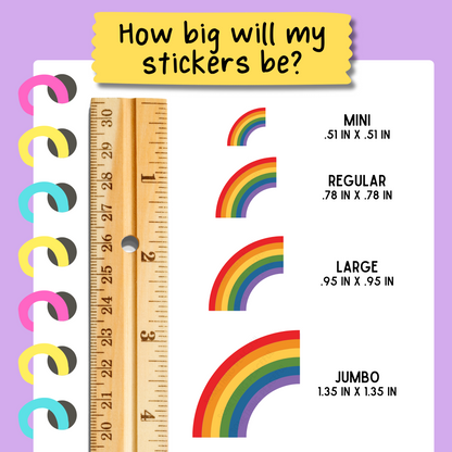 Rainbow Icons Sticker Sheet