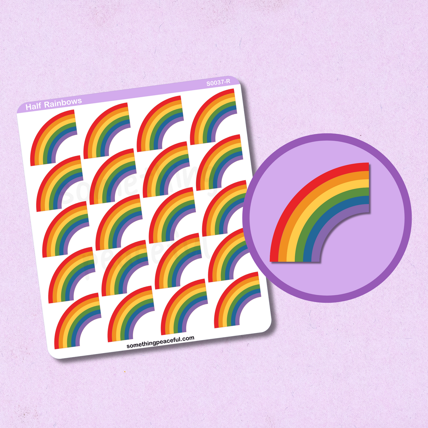 Rainbow Icons Sticker Sheet