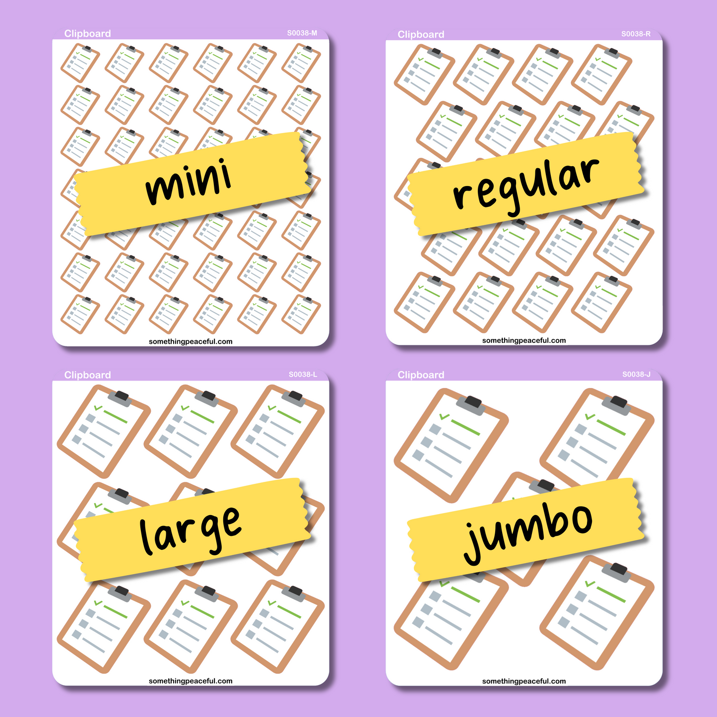 Clipboard Icons Sticker Sheet