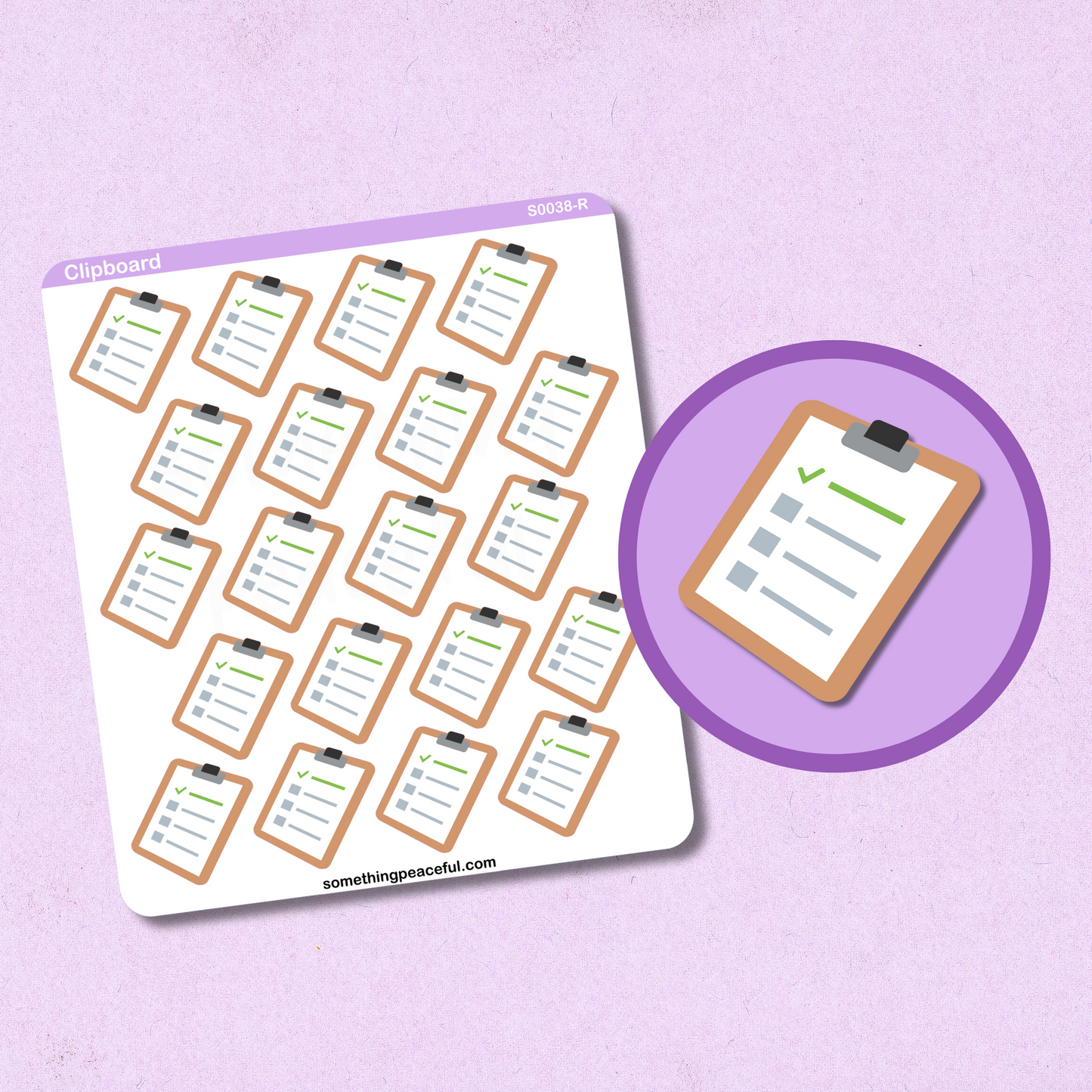 Clipboard Icons Sticker Sheet