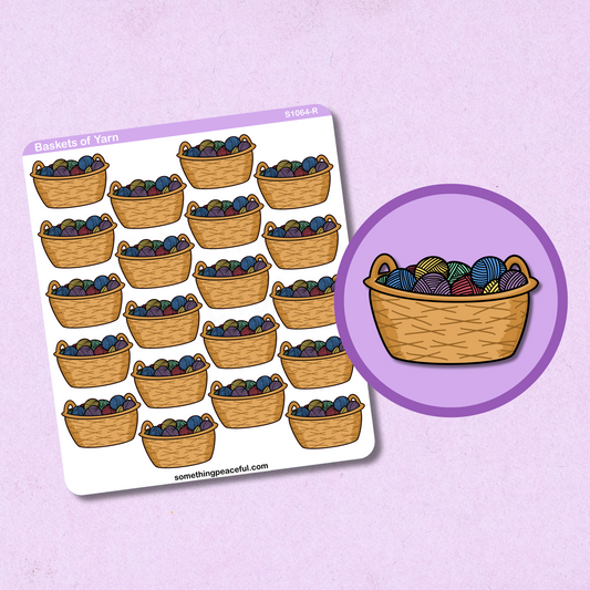 Yarn Baskets Sticker Sheet