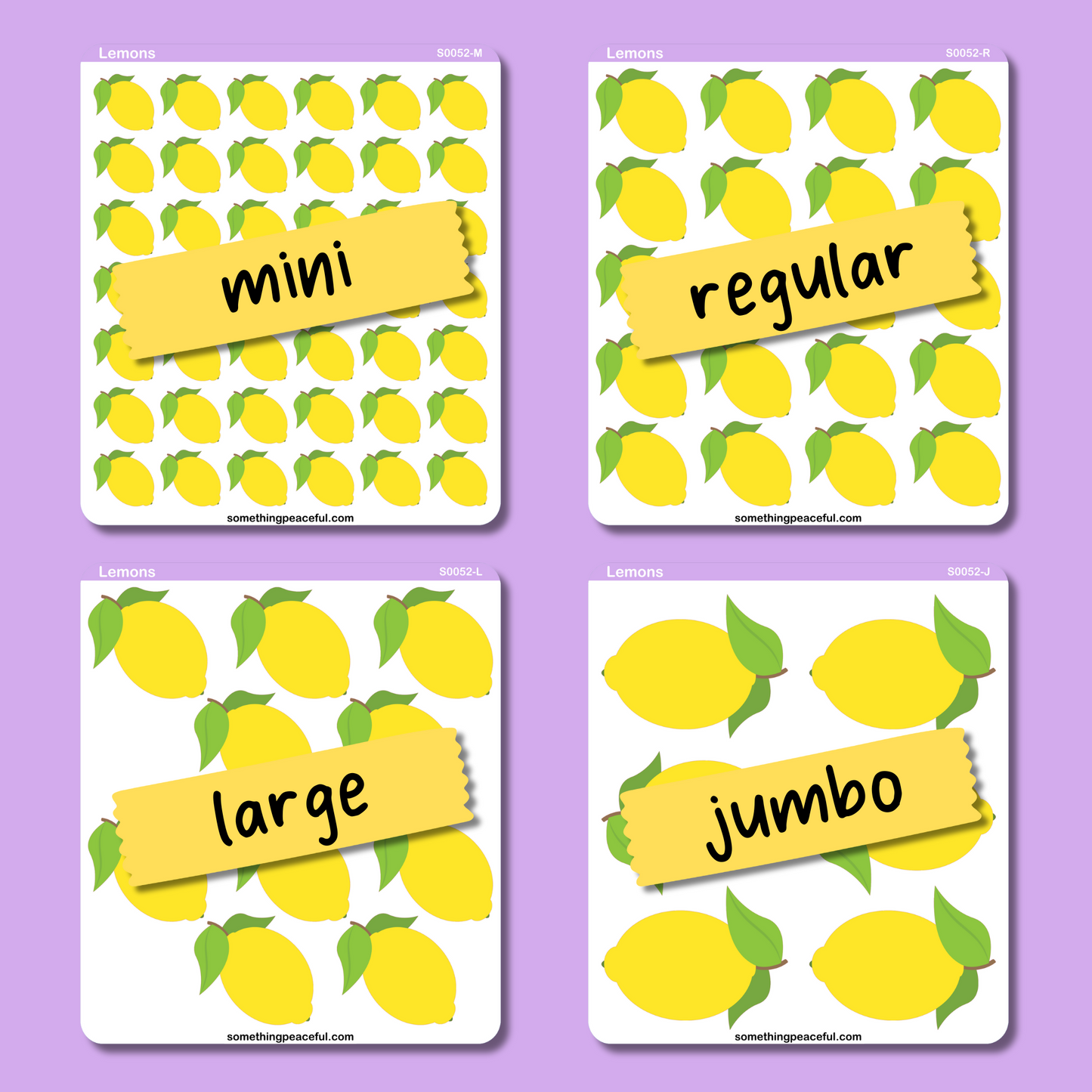 Lemon Icons Sticker Sheet