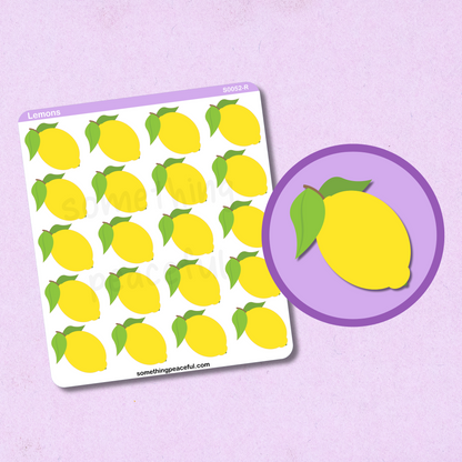 Lemon Icons Sticker Sheet