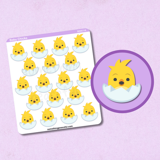 Baby Chick Icons Sticker Sheet