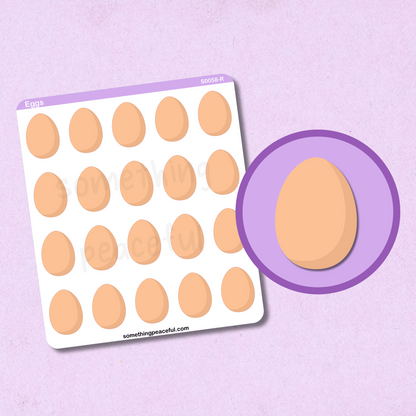 Egg Icons Sticker Sheet