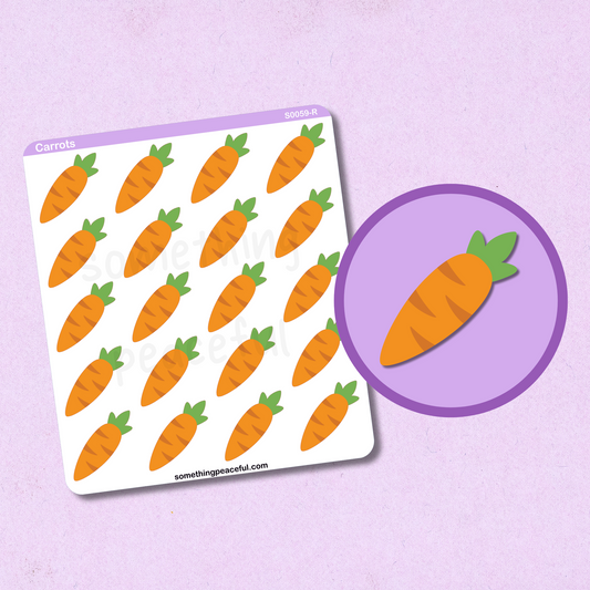 Carrot Icons Sticker Sheet