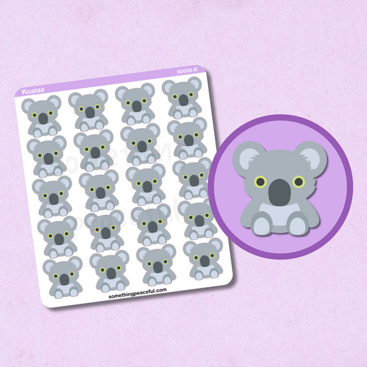 Koala Icons Sticker Sheet