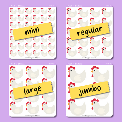 Chicken Icons Sticker Sheet