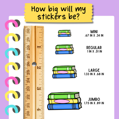 Stack of Books Sticker Sheet