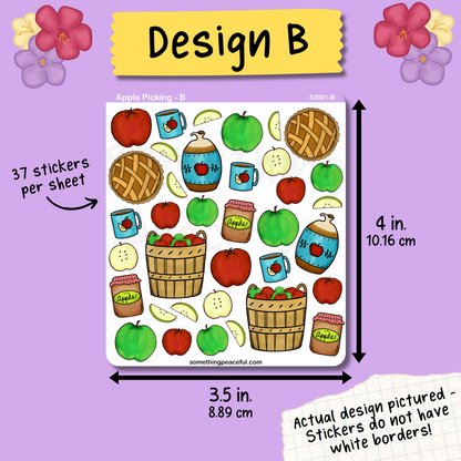 Apple Picking Stickers Sheet