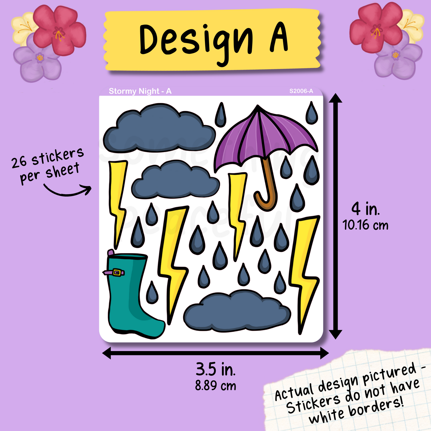 Stormy Night Stickers Sheet