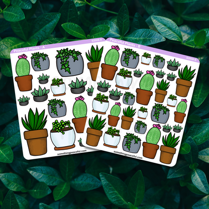 Peaceful Plants Stickers Sheet