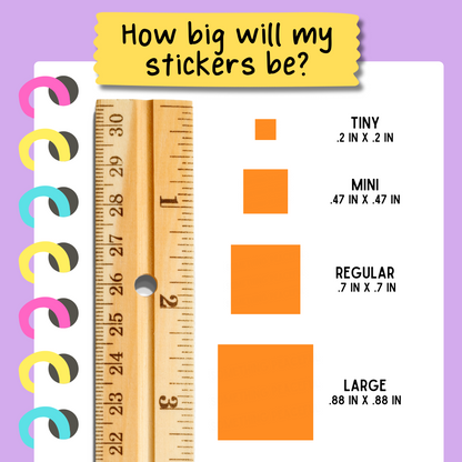 Squares Sticker Sheet - Customizable