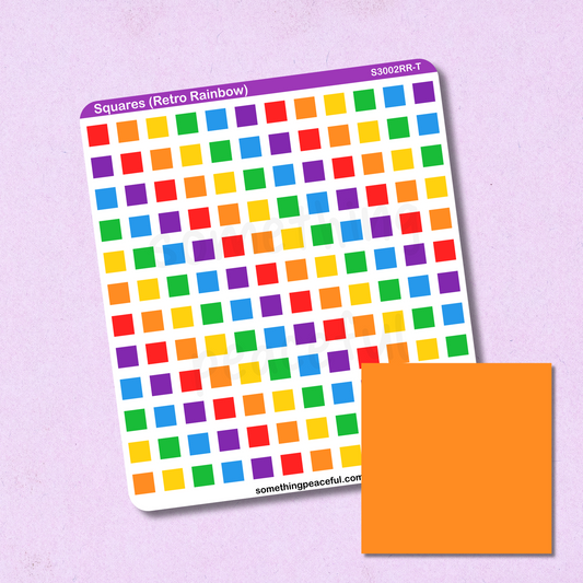 Squares Sticker Sheet - Customizable