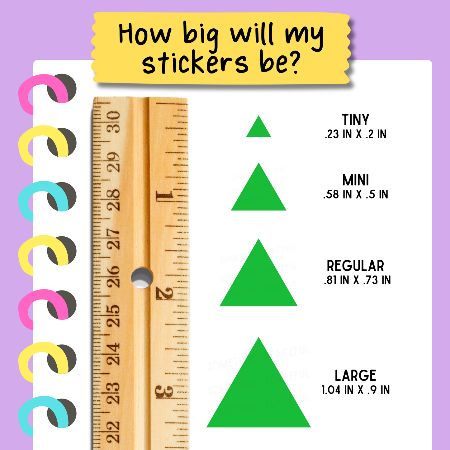 Triangle Sticker Sheet - Customizable