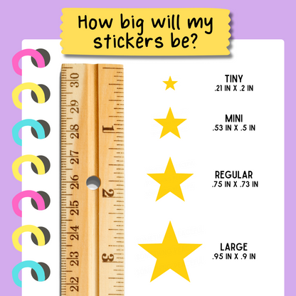 Star Sticker Sheet - Customizable